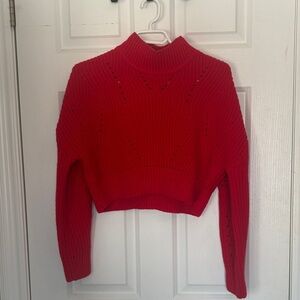 Aritzia Red Turtleneck Sweater